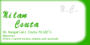 milan csuta business card